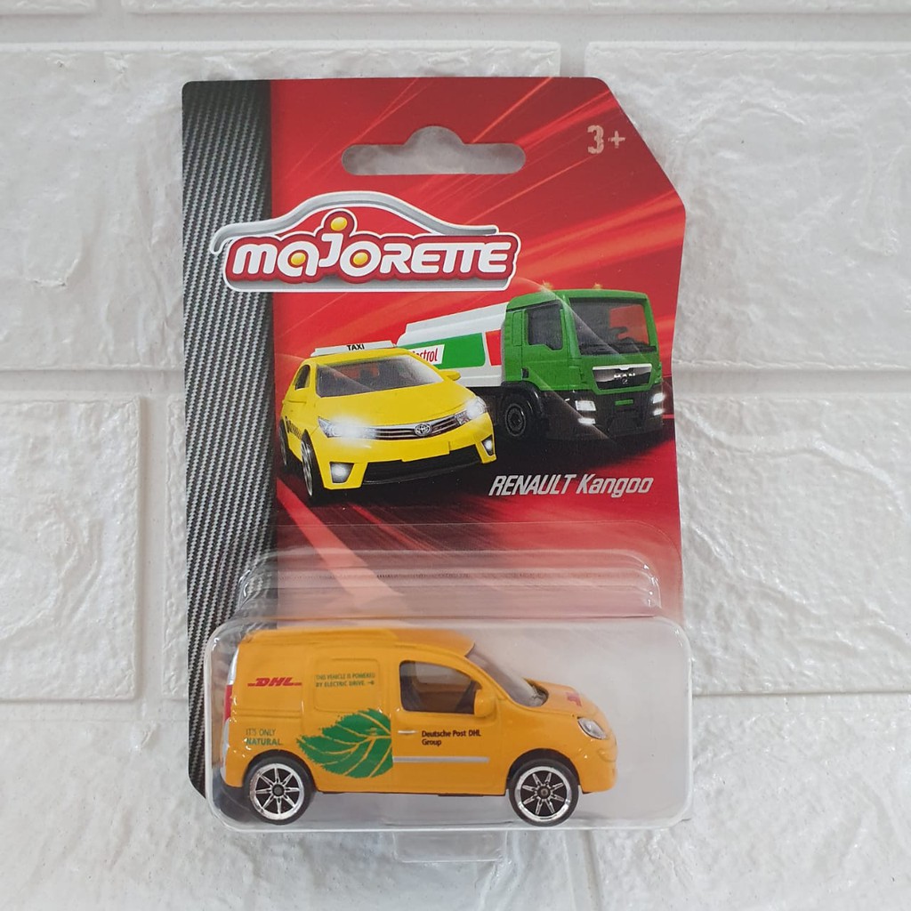 Diecast Majorette City mobil Renault Kangoo DHL natural kuning