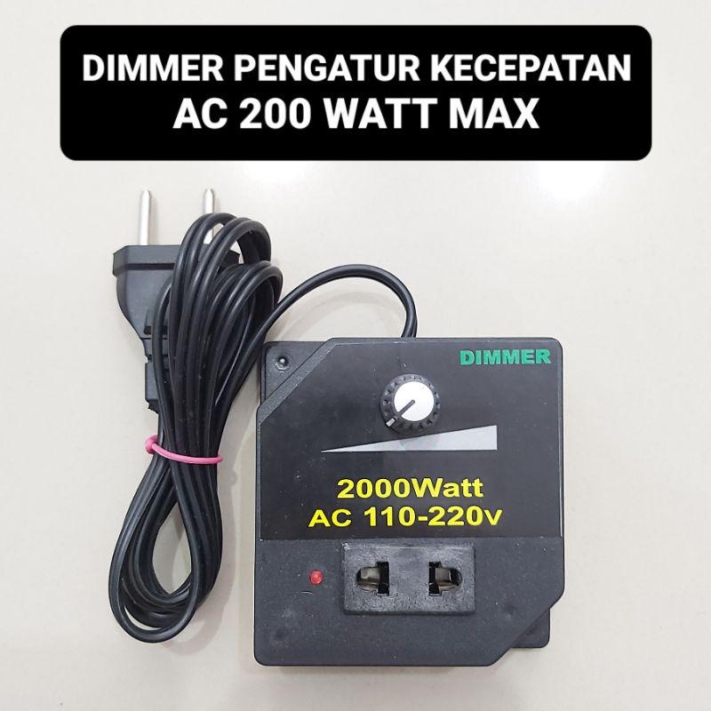 Dimmer Speed Control 2000 Watt AC Listrik Pengatur Kecepatan Grinder Bor Kipas