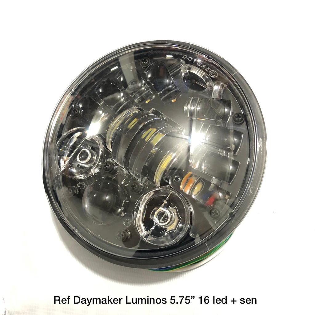 Lampu Lamp Reflektor Day Maker Daymaker Luminos 5,75inch 5,7 inch 16 LED Titik + Sein Sen