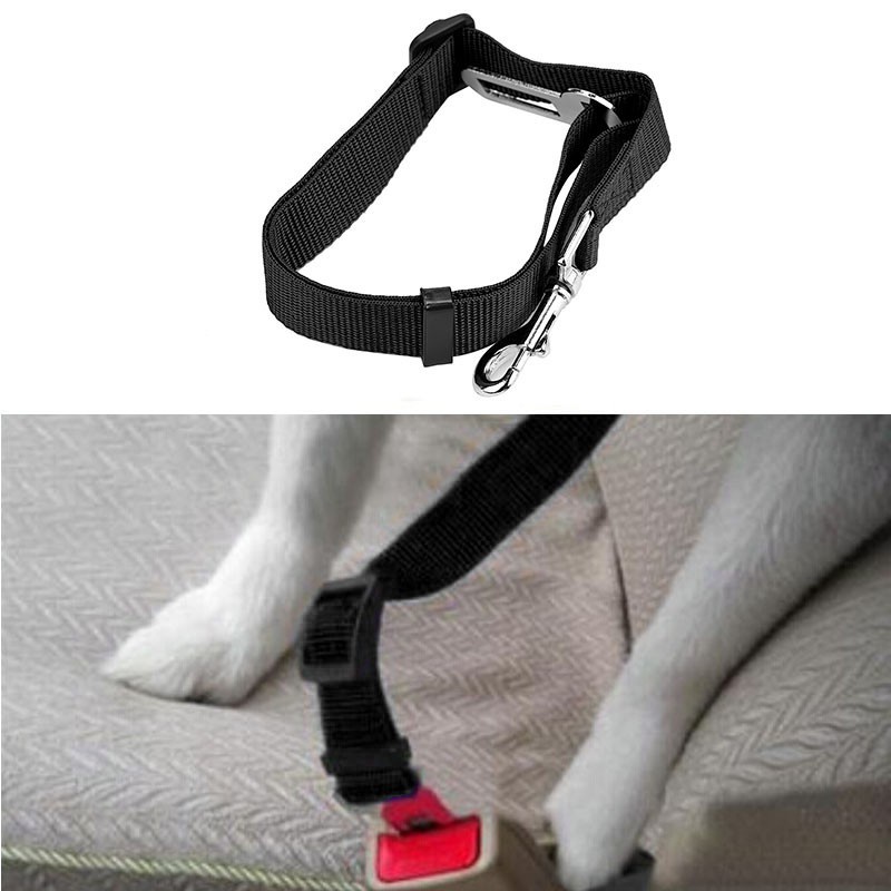 Sabuk Pengaman Anjing Kendaraan Baru Sabuk Pengaman Mobil Klip Timbal Pet Cat Dog Safety Laisse Chien Cuir
