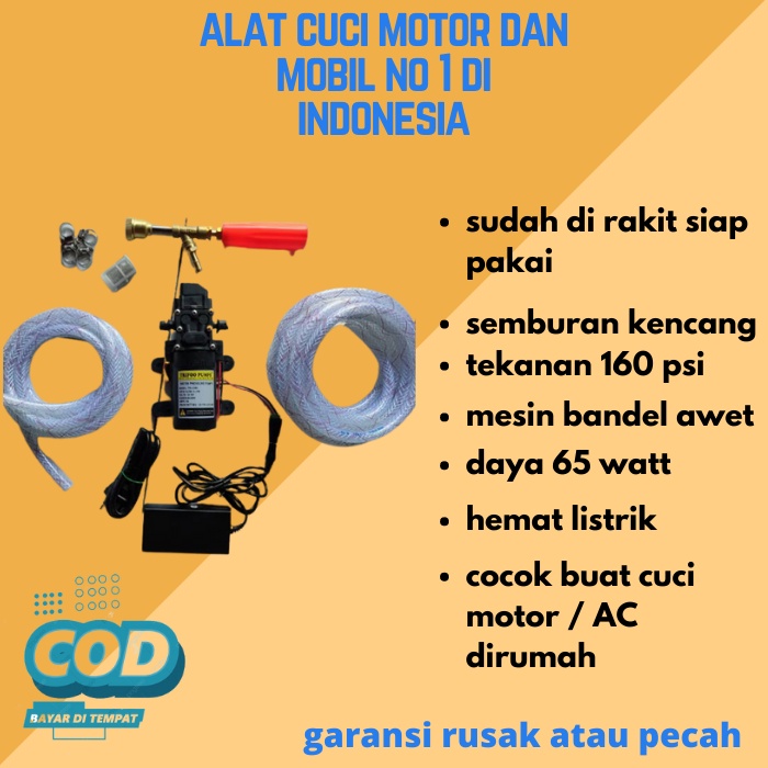 jet cleaner pompa  mesin alat setim steam cuci motor mobil listrik portable