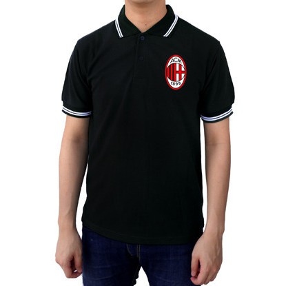 KAOS POLO BOLA - KAOS KERAH BOLA - CLUB BOLA - POLO BOLA AC MILAN - KAOS BOLA MURAH