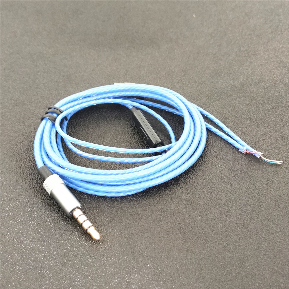 DIY Earphone cable repair OFC oxygen free copper Upgrade Cable with Microphone