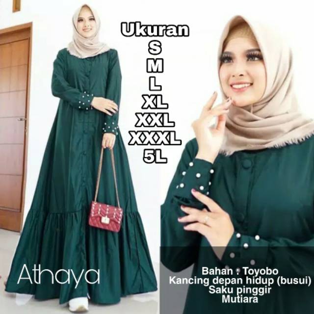 Athaya Dress UKURAN S M L XL XXL XXXL 5L GAMIS JUMBO 