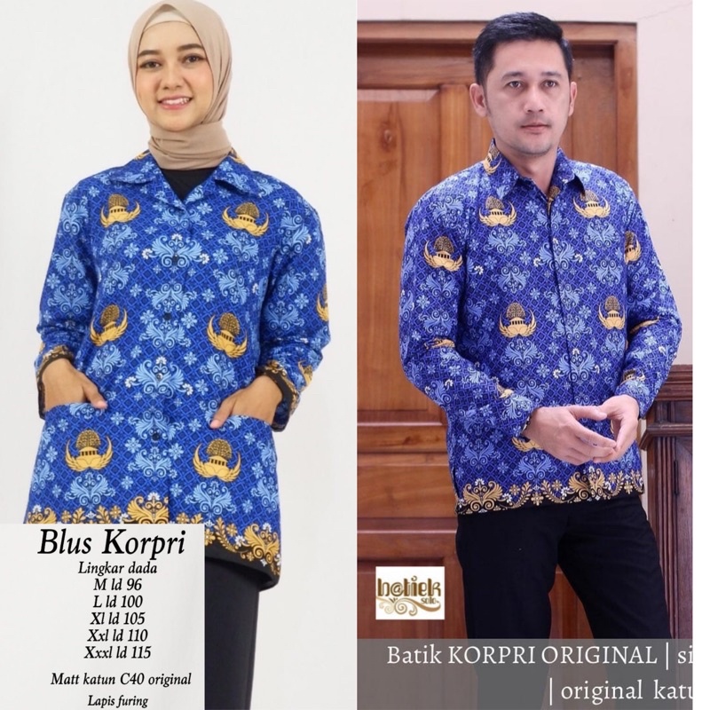 Kemeja Korpri 2022 / Blouse korpri wanita 2022 / Kemeja motif Korpri 2022 / kain korpri 2022