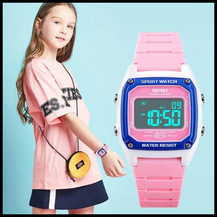 Jam Tangan Anak Pria Wanita Skmei 1614 Digital Led Sport Fashion skmei 1614 wanita pria