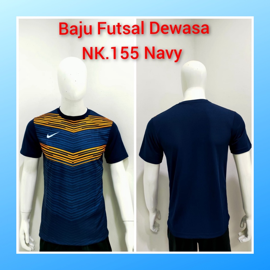 Kaos sepak bola pria jersey soccer club baju atasan wanita dewasa t-shirt seragam jersy outfit klub olahraga kostum jarsey futsal pakaian oblong sports suit apparel NK155 navy