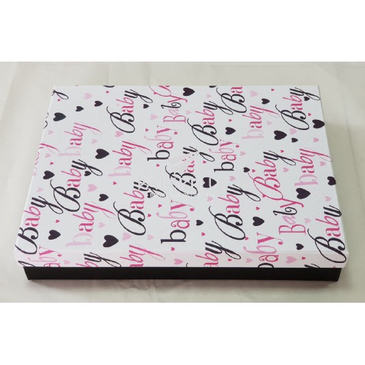 

Kotak Kado / Kotak Hadiah / Gift Box Persegi KK Fancy Baby Hitam Pink