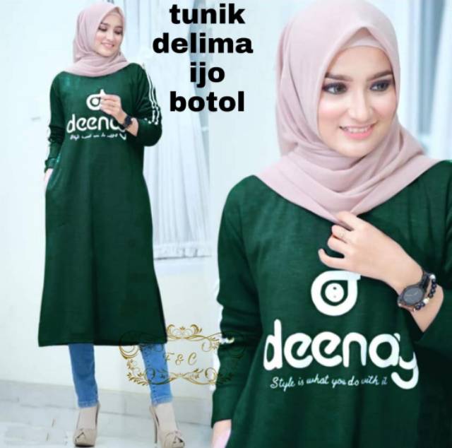 Tunik Delima, tunik, tunik muslim, tunik modis, tunik casual, tunik murah, Bahan babyterry, kekinian