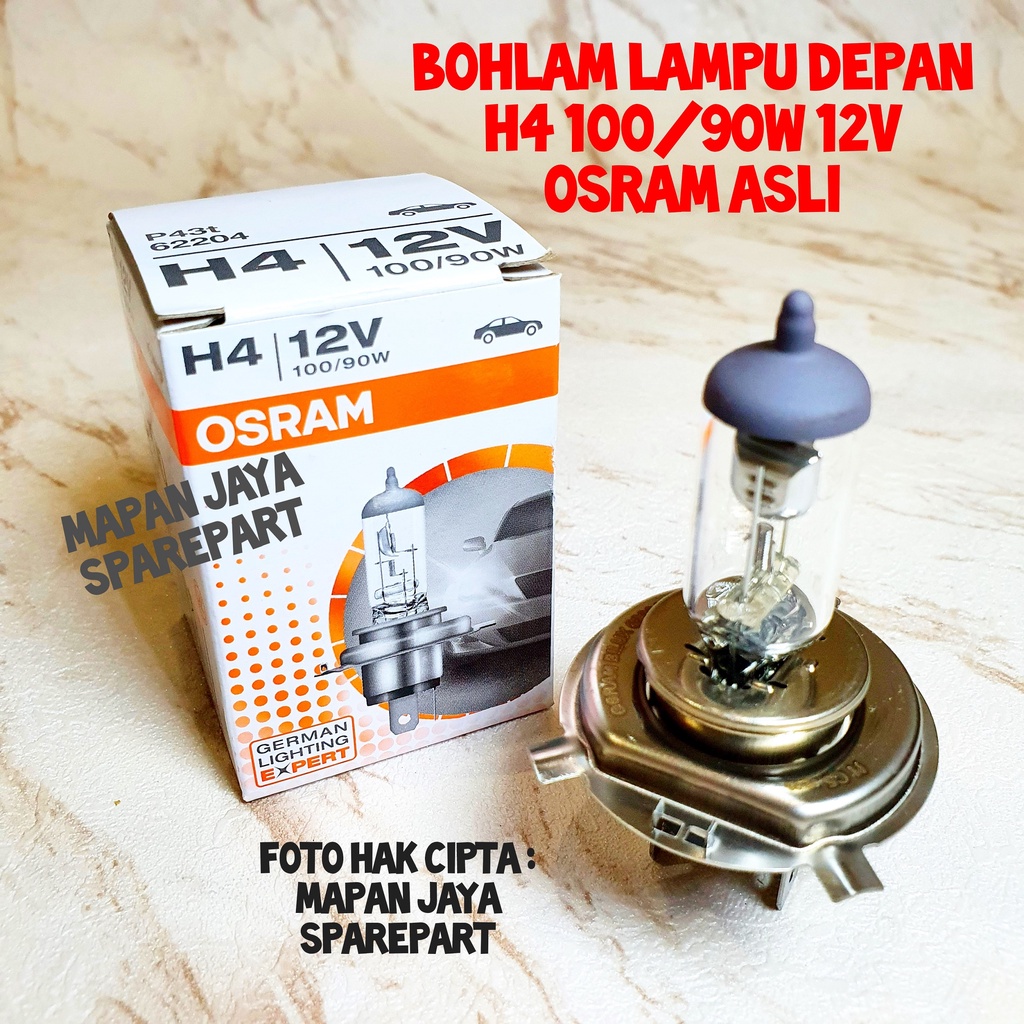 BOHLAM LAMPU DEPAN H4 AVANZA XENIA CALYA SIGRA AGYA AYLA INNOVA OSRAM ASLI