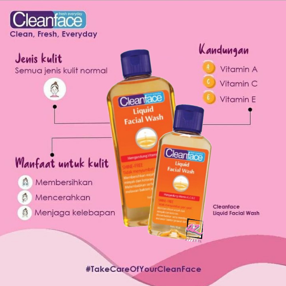 PURBASARI Clean Face Paket Kulit Kering [Toner 130ml + Serum + Facial Wash 130ml] - 3pcs