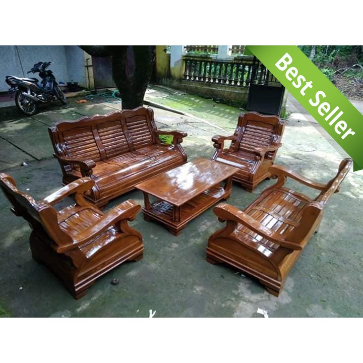 Kursi Tamu Tebal Kuat Kayu Jati Model Gajah Terlaris FULL JATI
