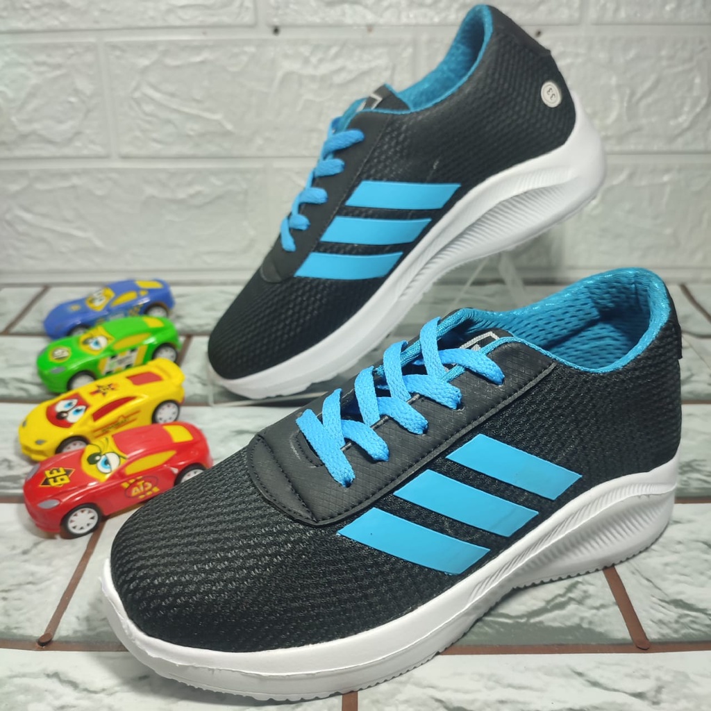 SEPATU ANAK SEKOLAH PEREMPUAN MODEL TERBARU ADIDAS HITAM TOSCA SD