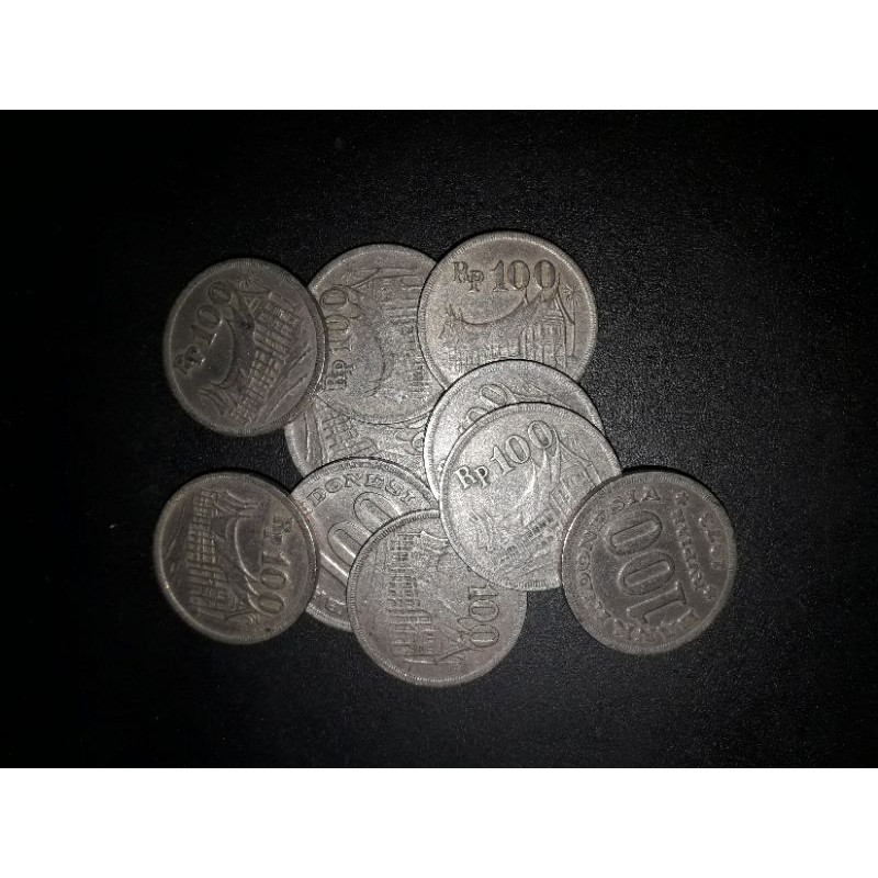 Koin 100 rupiah tebal kelapa 2 tahun 1973
