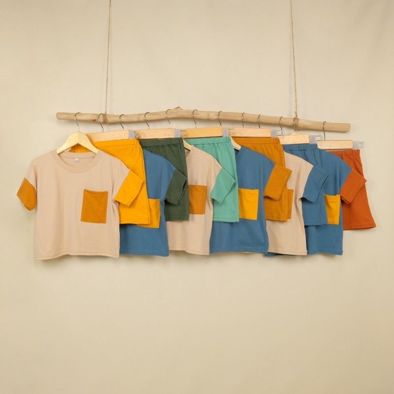 RACHIDKIDS / DAILY SET KIDS / OVERSIZE SET KIDS / OVERSIZE ANAK / BAJU ANAK LUCU / COLORBLOCK OVERSIZE SET