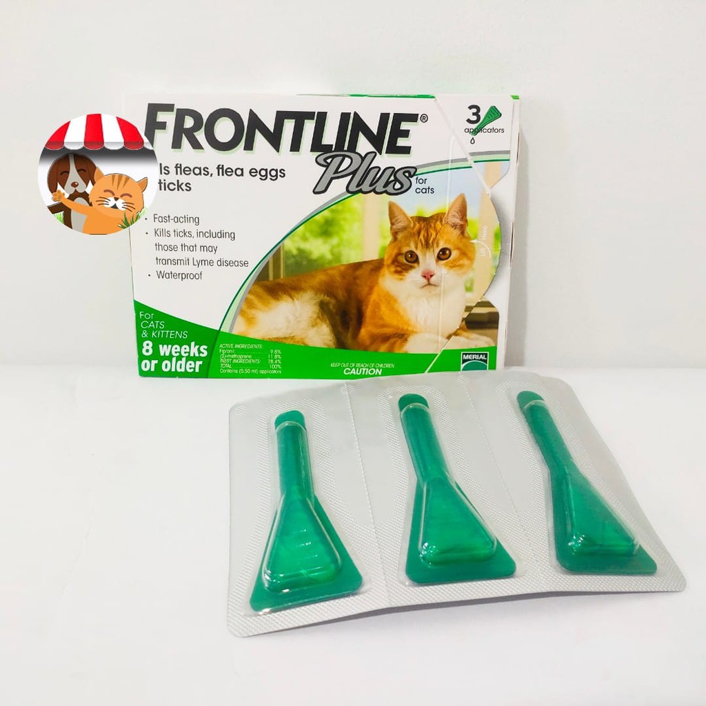 Obat kutu Kucing - Frontline Plus Cat untuk 8 weeks or older (1 Pipet)