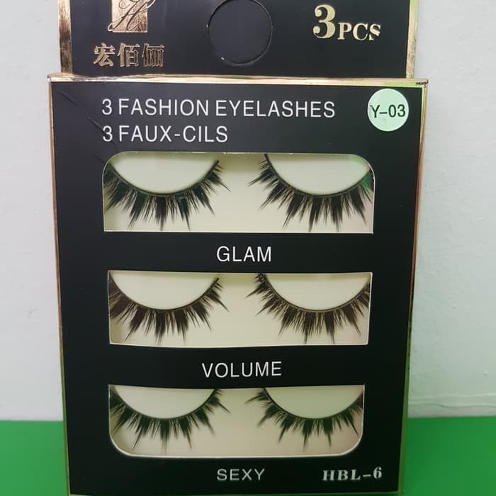 (BOW) 3pasang Bulu Mata Palsu Import (Z3D05,Y-03,3D-34,3D-01,3D-16,3D-41,3D-77,H-65,JKX12,Y-01,Z3D02,3D-03,H-74)
