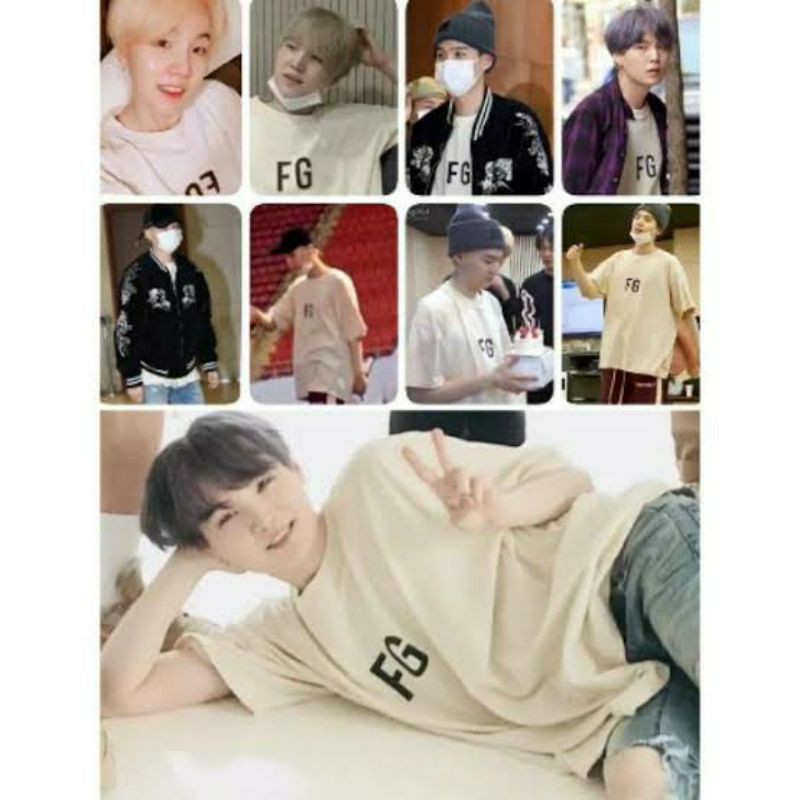 Baju kaos Tshirt Kpop BTS FG suga, jungkook, taehyung, jimin, jin, j hope, RM