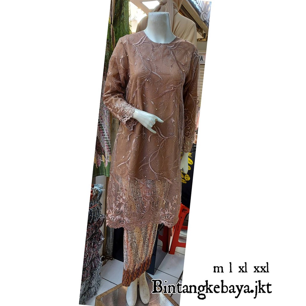 TERBARU SET TUNIK TULLE MUTIARA BORDIR / SET TUNIK PESTA / SET TUNIC TULLE MUTIARA BORDIR