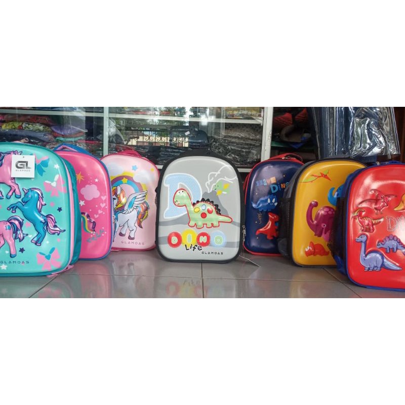 Tas ransel anak TK/SD Glamoas unicorn & dino series