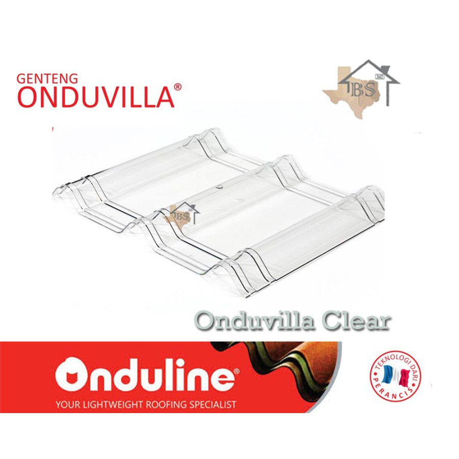 GENTENG ONDUVILLA CLEAR ATAP ONDUCLEAR TANSPARANT 49cm x 40 cm