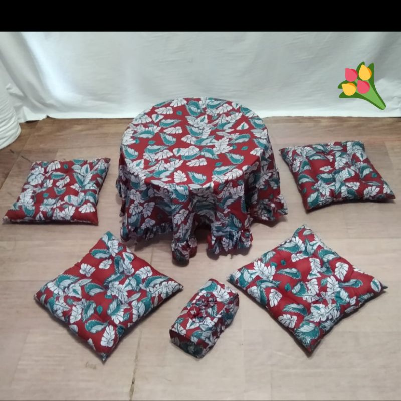 set taplak meja Osin/bantal alas duduk