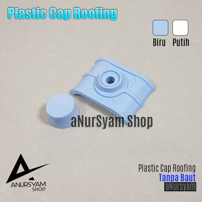 20 Pcs Plastik Cap Roofing Atap UPVC Tanpa Baut / Roofing Cap Atap UPVC