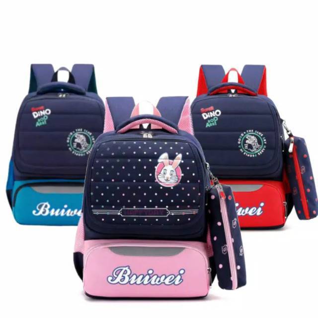 Back Pack Double Decker_Tas Ransel Anak_Lol_Unicorn_Superhero_Paw Patrol_Shopkins Fashion DINOSAURUS