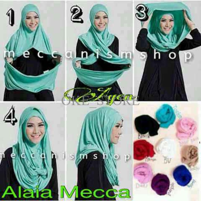 KERUDUNG ALAIA MECCA / HIJAB INSTAN ALAIA / JILBAB ZASKIA / PASHMINA