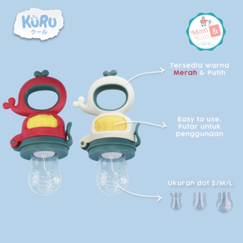 Kuru Empeng Dot Bayi | Empeng Buah &amp; Sayur Putar | Baby Fruit Teether