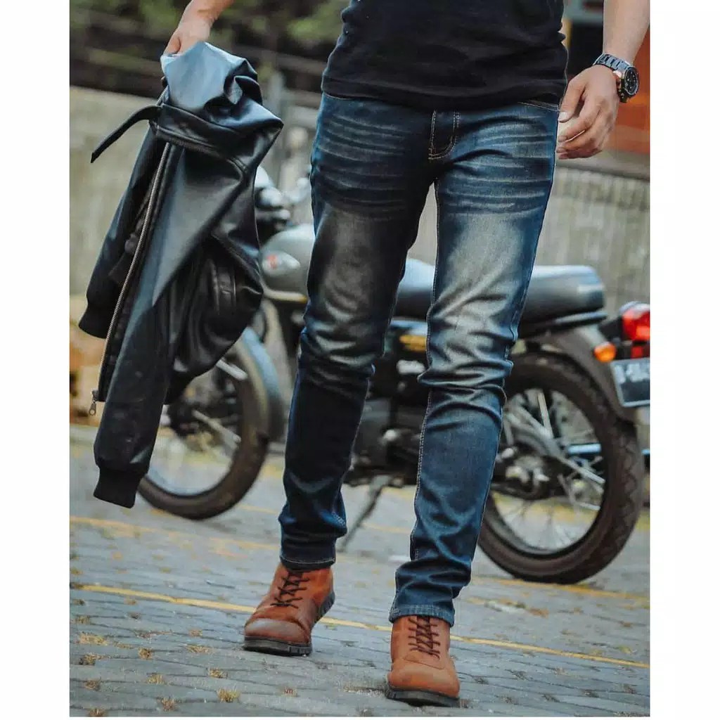  CELANA  PANJANG  JEANS Long Basic Skinny Jeans Thinbrown 