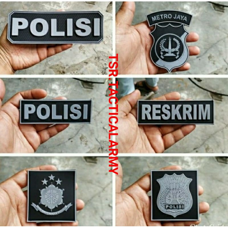 Patch Rubber Emblem Karet 1set