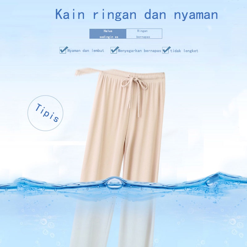 UNINICE Celana kasual wanita /model pinggang tinggi /potongan lurus longgar/CELANA KOREA/Celana Anti Kusut/Loose Pants Trousers Wanita/Celana Kantor Formal/celana training wanita/celana harian wanita/celana kantor wanita