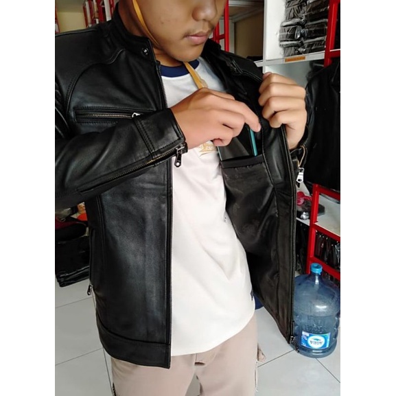 Jaket Pria Kulit Asli 100% Original Model Terbaru New Elegant