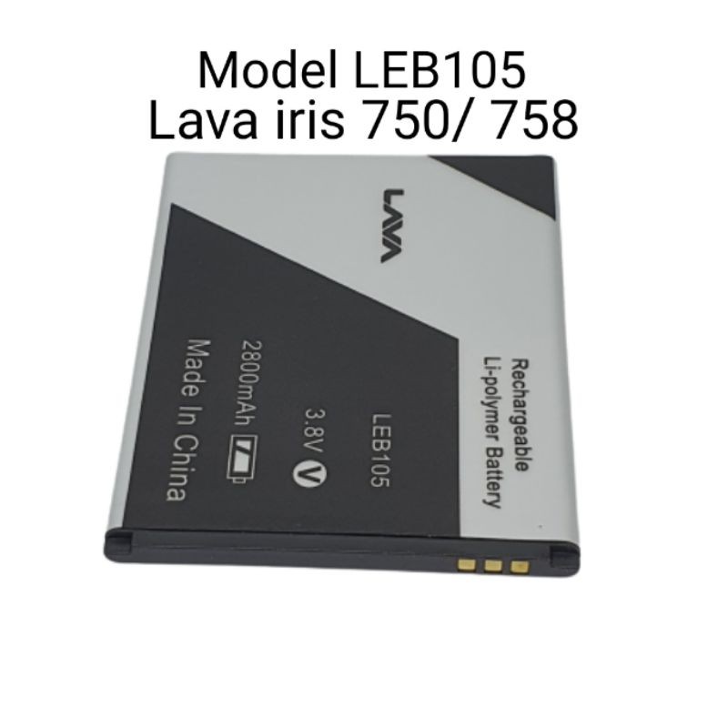 Baterai Batre Lava Iris 750 758 LEB 105 Batere Lava Iris LEB105