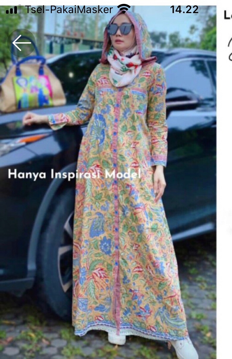 Gamis Cardi Hoodie Tiganegri / Long Hoodie Bacarat Tiga Nagari