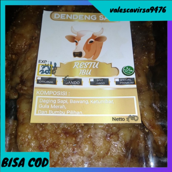 

⭐BISA COD⭐ DENDENG JANDO SAPI Khas Bandung 500gr