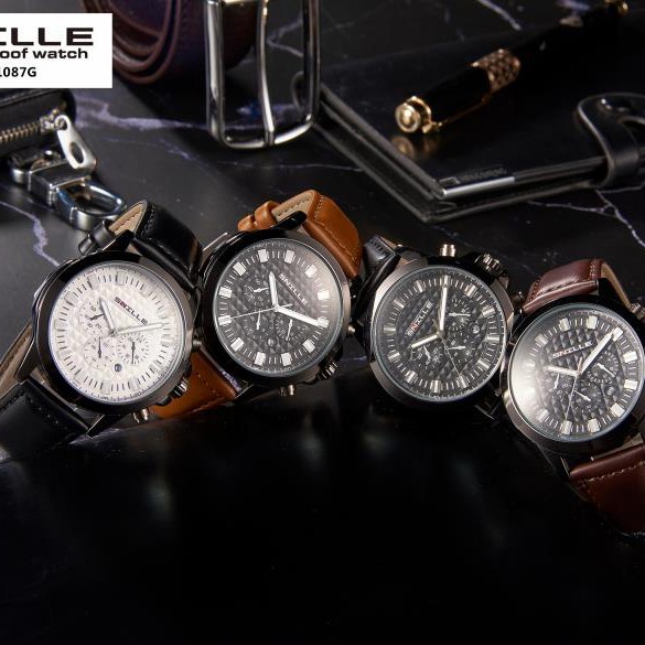 SENILLE N1087 JAM TANGAN PRIA ORIGINAL JAM TANGAN KUKIT ANTI AIR KEREN