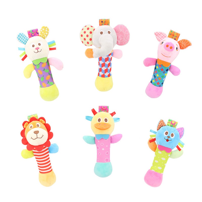 [BIG SALE] Rattle Stick Mainan Genggam Bayi Bentuk Binatang Handbell hampers kado bayi