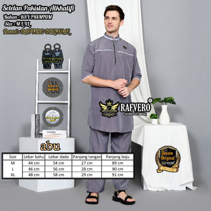 Setelan Pakistan Alkhalifi ORIGINAL RAFVERO - Setelan Baju Koko