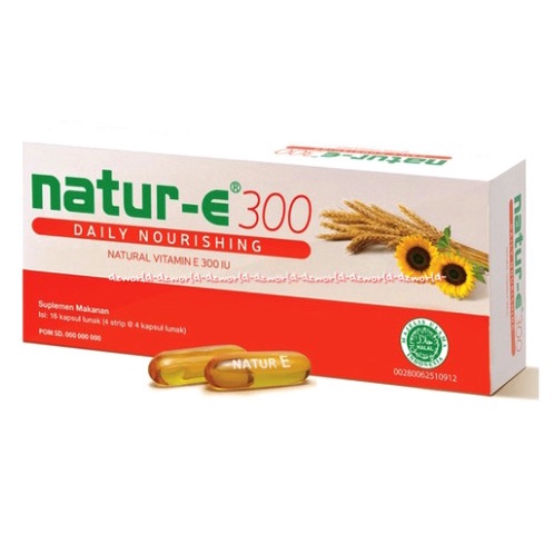 Natur-E 300 IU 16kapsul Daily Nourishing Natural Vitamin E Nature E Orange Memelihara Kesehatan Kulit Vit E 16 Kapsul