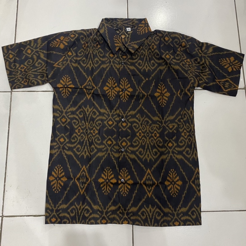 Kemeja endek pria tangan pendek / Baju batik endek