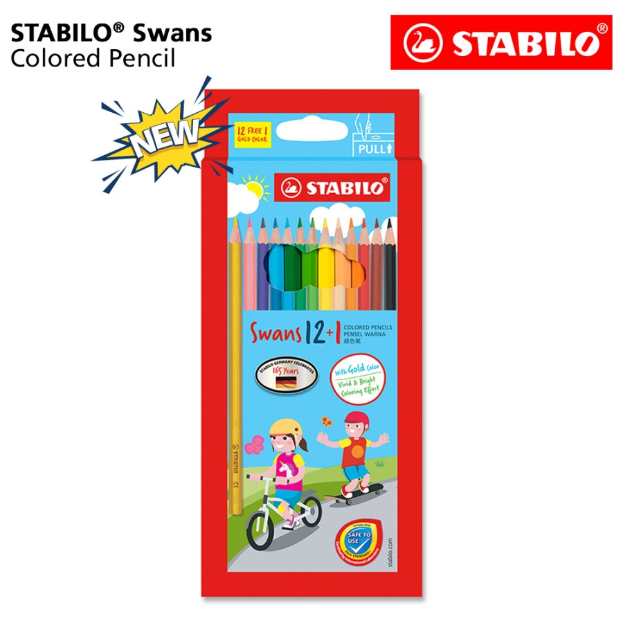 Pensil Warna Stabilo Swans 12+1 Warna 1870/13