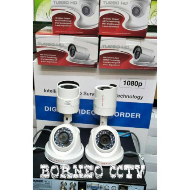 PAKET CCTV 4CHANNEL HIKVISION OEM TURBO HD 2MP FULL HD KOMPLIT