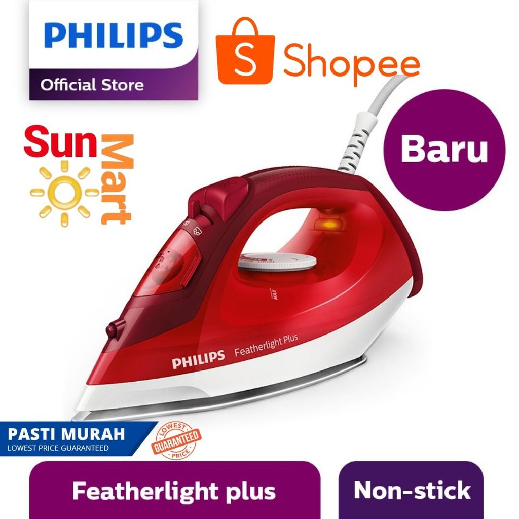 PHILIPS SETRIKA UAP GC1424 / GC 1424 / GC-1424 [GARANSI RESMI] RED