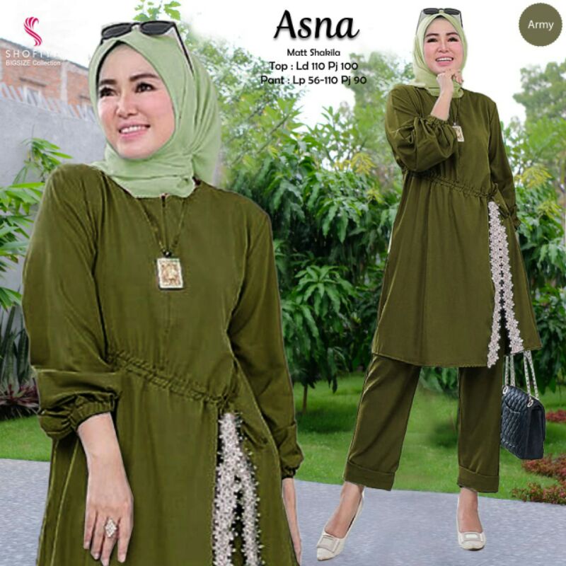 ASNA One Set (top &amp; pants) Berlabel Shofiya