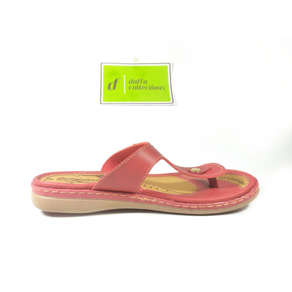 Sandal Wanita Wedges Jepit Homyped Original Nicole B31 Warna Merah Sendal Cewek Kekinian Harga Murah