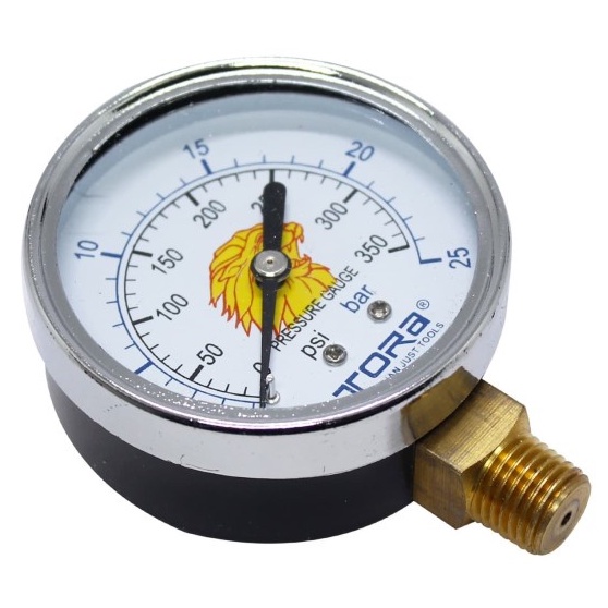 PRESSURE GAUGE 25 BAR/Pengukur Tekanan Pressure Gauge NPT 1/4 Part Pompa Air/ALAT UKUR TEKANAN ANGIN