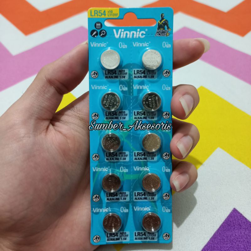 Baterai jam tangan vinnic LR 54/1130/1131Baterai Jam Swatch Vinnic L1131F L1130 / LR54 / AG10 Batre 