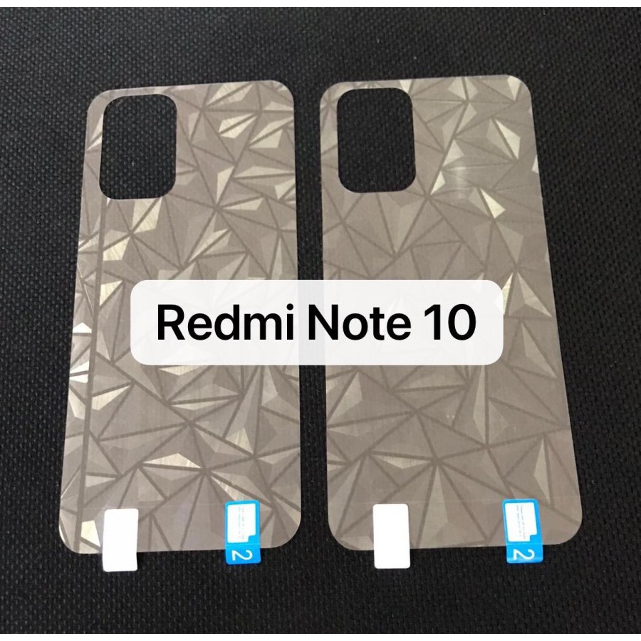 REDMI NOTE 10 10S 10 PRO NOTE 9 9 PRO 10 5g 10C 9T 9A 9C 9 ANTI GORES BELAKANG SKIN DIAMOND ANTI JAMUR GARSKIN PELINDUNG BELAKANG TRANSPARAN 3D SPIRAL redmi 10 c